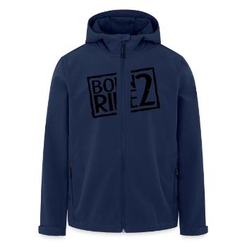 Born 2 Ride - Veste softshell homme en polyester recyclé Stanley/Stella - marine - Devant - AI Model Male 185 light (185cm)