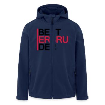 Bester Bruder - Recycelte Männer Softshell-Jacke von Stanley/Stella - Navy - Vorne - AI Model Male 185 light (185cm)