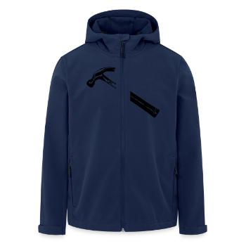 Hammer T-shirt, carpenter work, Self Employed, - Men’s Recycled Softshell Jacket by Stanley/Stella - navy - Front - AI Model Male 185 light (185cm)