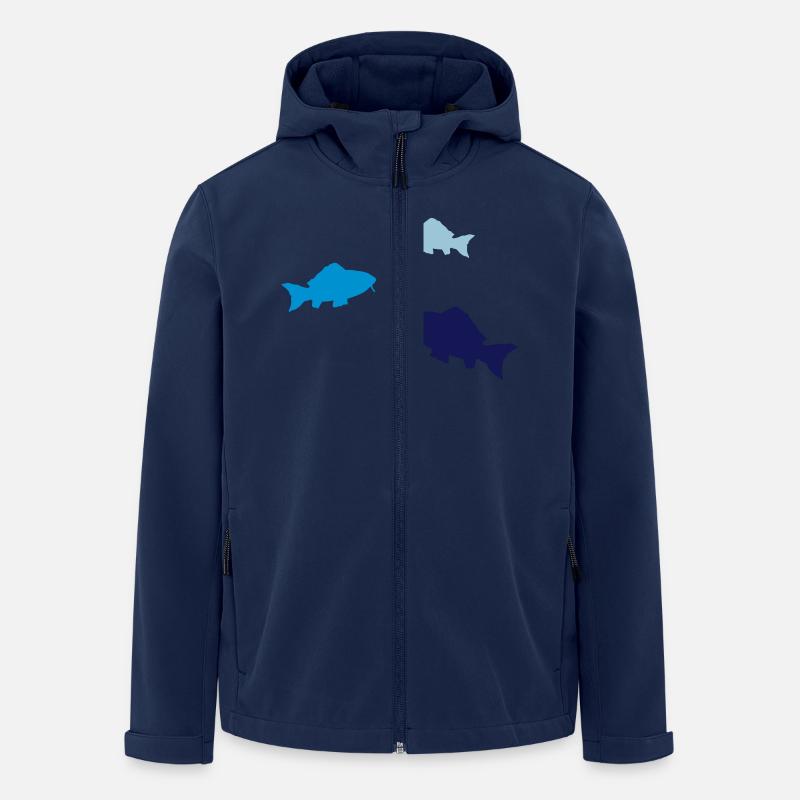 fische02 - Recycelte Männer Softshell-Jacke von Stanley/Stella - Navy