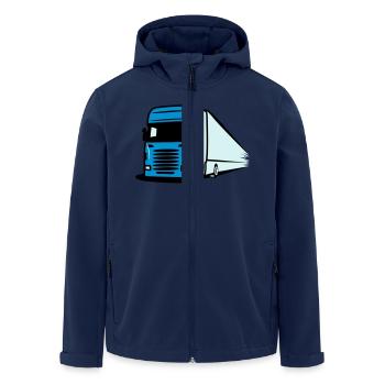 Truck truck art - Men’s Recycled Softshell Jacket by Stanley/Stella - navy - Front - AI Model Male 185 light (185cm)