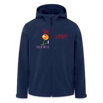 Save a lollipop! Suck my dick... - Recycelte Männer Softshell-Jacke von Stanley/Stella - Navy - Vorne - AI Model Male 185 light (185cm)