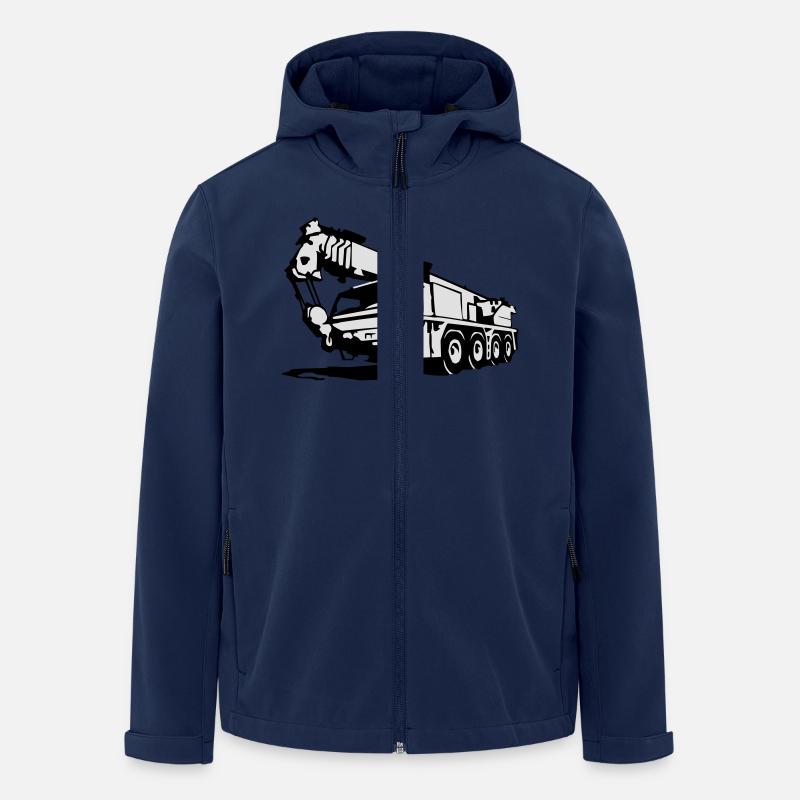 Autokran, crane (2 color) - Recycelte Männer Softshell-Jacke von Stanley/Stella - Navy
