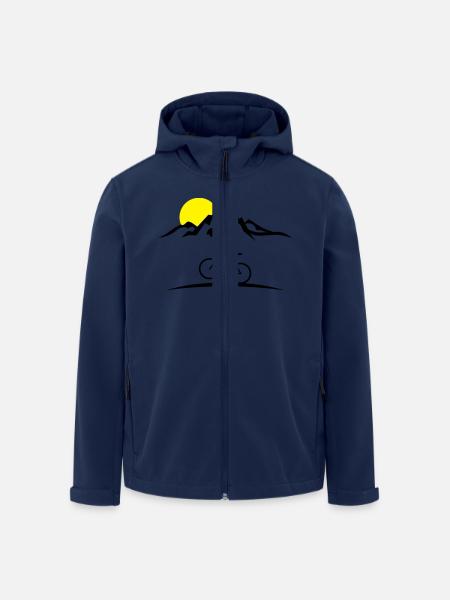 Sport - Mountainbiker Berge - Recycelte Männer Softshell-Jacke von Stanley/Stella - Navy