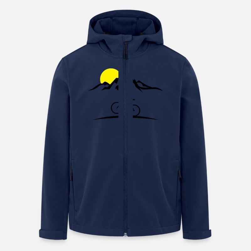 Sport - Mountainbiker Berge - Recycelte Männer Softshell-Jacke von Stanley/Stella - Navy