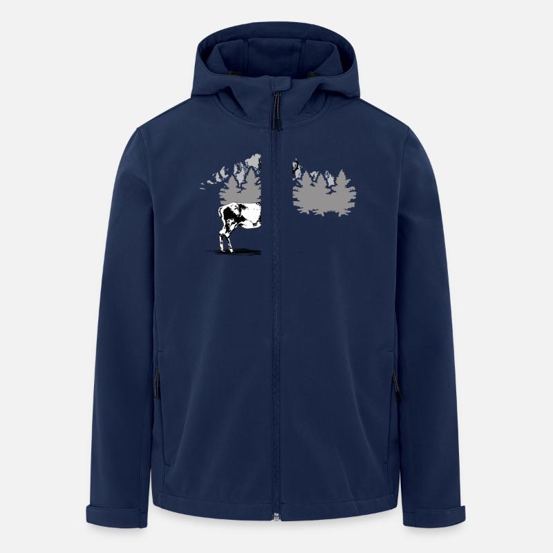 Hirsch - Recycelte Männer Softshell-Jacke von Stanley/Stella - Navy