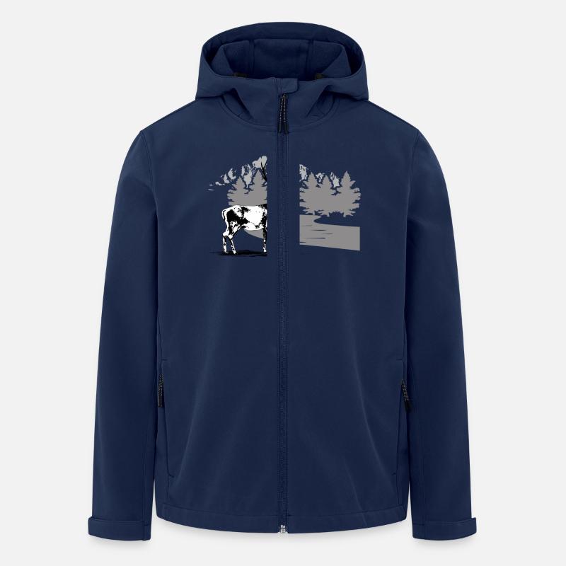 Hirsch - Recycelte Männer Softshell-Jacke von Stanley/Stella - Navy