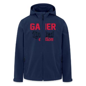 Geek / Gamer / Console / Playsation / Gameuse - Men’s Recycled Softshell Jacket by Stanley/Stella - navy - Front - AI Model Male 185 light (185cm)