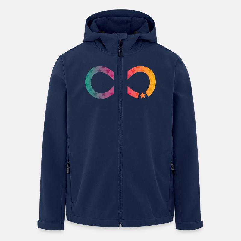 Infinity Star rainbow - Men’s Recycled Softshell Jacket by Stanley/Stella - navy