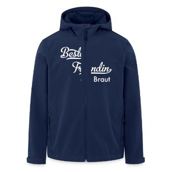 Beste Freundin der Braut - Recycelte Männer Softshell-Jacke von Stanley/Stella - Navy - Vorne - AI Model Male 185 light (185cm)