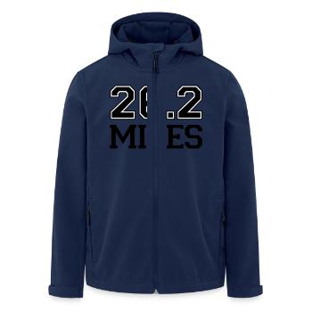 Marathon - Recycelte Männer Softshell-Jacke von Stanley/Stella - Navy - Vorne - AI Model Male 185 light (185cm)