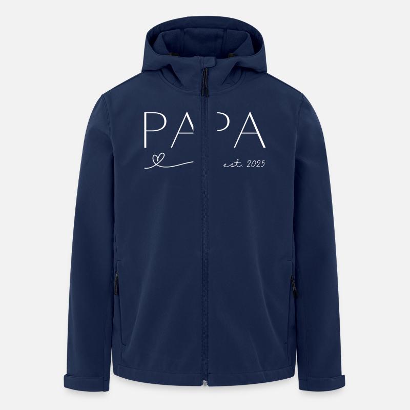 Papa est 2025 - Recycelte Männer Softshell-Jacke von Stanley/Stella - Navy
