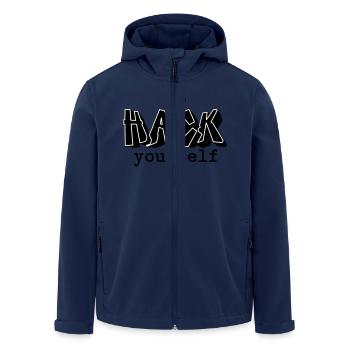 Hacken Sie sich selbst - Recycelte Männer Softshell-Jacke von Stanley/Stella - Navy - Vorne - AI Model Male 185 light (185cm)