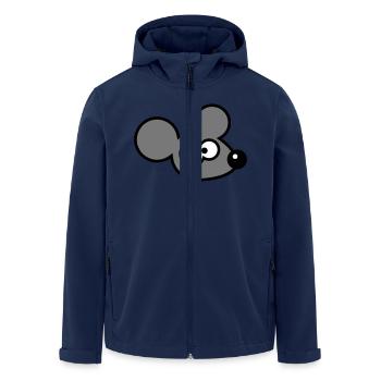 Mouse Mouse Cute Little Rat Rodent Funny Comic - Men’s Recycled Softshell Jacket by Stanley/Stella - navy - Front - AI Model Male 185 light (185cm)