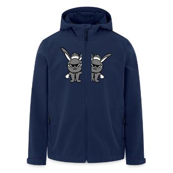 2 Hasen Sonnenbrille Cappy Krawatte Mütze Freunde - Recycelte Männer Softshell-Jacke von Stanley/Stella - Navy - Vorne - AI Model Male 185 light (185cm)