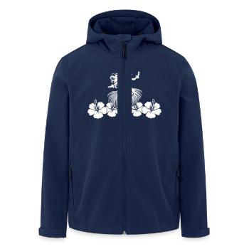 Hawaii Woman Hibiscus - Men’s Recycled Softshell Jacket by Stanley/Stella - navy - Front - AI Model Male 185 light (185cm)
