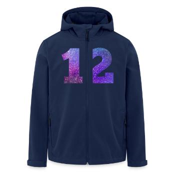 Galaxie Nummer 12 - Recycelte Männer Softshell-Jacke von Stanley/Stella - Navy - Vorne - AI Model Male 185 light (185cm)