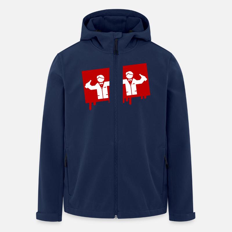 Junggesellen Bräutigam Symbol - Recycelte Männer Softshell-Jacke von Stanley/Stella - Navy