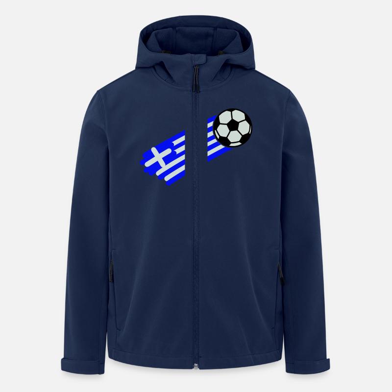 greece flag - Veste softshell homme en polyester recyclé Stanley/Stella - marine