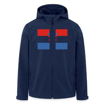 croatia - Men’s Recycled Softshell Jacket by Stanley/Stella - navy - Front - AI Model Male 185 light (185cm)