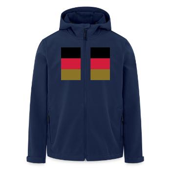 DEUTSCHLAND - Recycelte Männer Softshell-Jacke von Stanley/Stella - Navy - Vorne - AI Model Male 185 light (185cm)