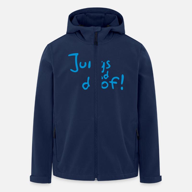 Les gars sont stupides! - Veste softshell homme en polyester recyclé Stanley/Stella - marine
