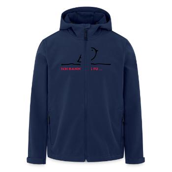 Tweetlercools - I can KUNG FU - Men’s Recycled Softshell Jacket by Stanley/Stella - navy - Front - AI Model Male 185 light (185cm)
