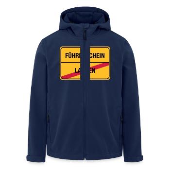 Laufen - Führerschein (dh) - Recycelte Männer Softshell-Jacke von Stanley/Stella - Navy - Vorne - AI Model Male 185 light (185cm)