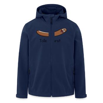 Tolle Wurst. - Recycelte Männer Softshell-Jacke von Stanley/Stella - Navy - Vorne - AI Model Male 185 light (185cm)