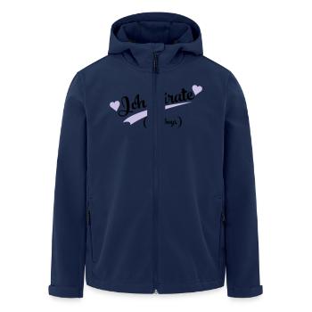 lustiger spruch - Recycelte Männer Softshell-Jacke von Stanley/Stella - Navy - Vorne - AI Model Male 185 light (185cm)