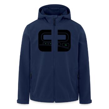 Melder Pager zum selbst gestalten - Recycelte Männer Softshell-Jacke von Stanley/Stella - Navy - Vorne - AI Model Male 185 light (185cm)