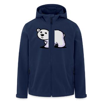 Eisbär - Recycelte Männer Softshell-Jacke von Stanley/Stella - Navy - Vorne - AI Model Male 185 light (185cm)