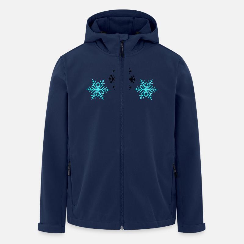 Schneeflocken - Recycelte Männer Softshell-Jacke von Stanley/Stella - Navy