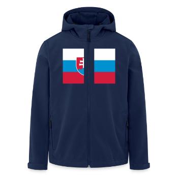slovakia flag - Men’s Recycled Softshell Jacket by Stanley/Stella - navy - Front - AI Model Male 185 light (185cm)