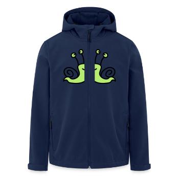 amour escargots - Veste softshell homme en polyester recyclé Stanley/Stella - marine - Devant - AI Model Male 185 light (185cm)