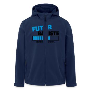 futur badiste - Veste softshell homme en polyester recyclé Stanley/Stella - marine - Devant - AI Model Male 185 light (185cm)