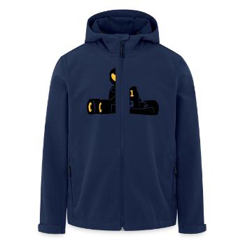 Kart racing - Men’s Recycled Softshell Jacket by Stanley/Stella - navy - Front - AI Model Male 185 light (185cm)