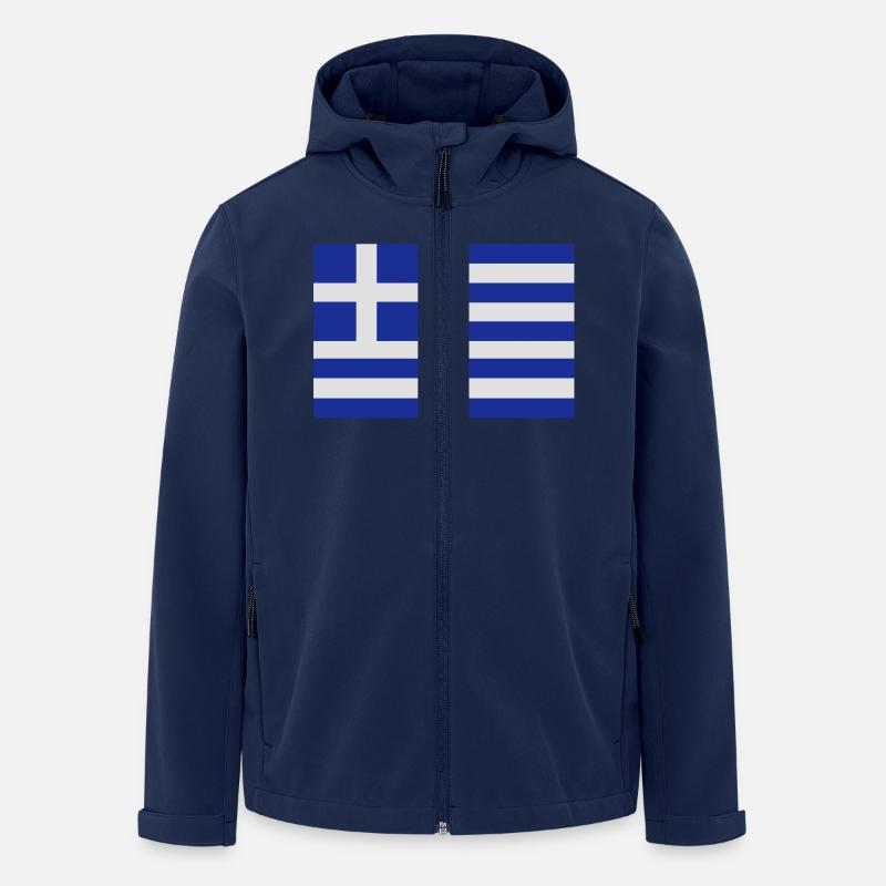 flag_greek - Recycelte Männer Softshell-Jacke von Stanley/Stella - Navy
