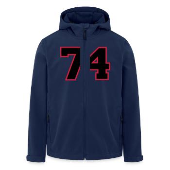 number74 - Men’s Recycled Softshell Jacket by Stanley/Stella - navy - Front - AI Model Male 185 light (185cm)