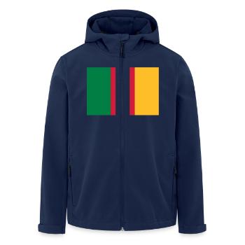 Drapeau Cameroun - Cameroon flag - Kamerun flagge - Veste softshell homme en polyester recyclé Stanley/Stella - marine - Devant - AI Model Male 185 light (185cm)