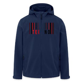 Techno Code - Recycelte Männer Softshell-Jacke von Stanley/Stella - Navy - Vorne - AI Model Male 185 light (185cm)