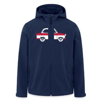  500 Coupé 2c - Recycelte Männer Softshell-Jacke von Stanley/Stella - Navy - Vorne - AI Model Male 185 light (185cm)