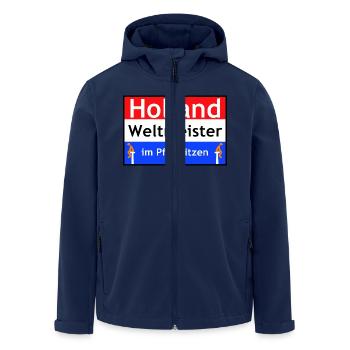 Holland - Men’s Recycled Softshell Jacket by Stanley/Stella - navy - Front - AI Model Male 185 light (185cm)