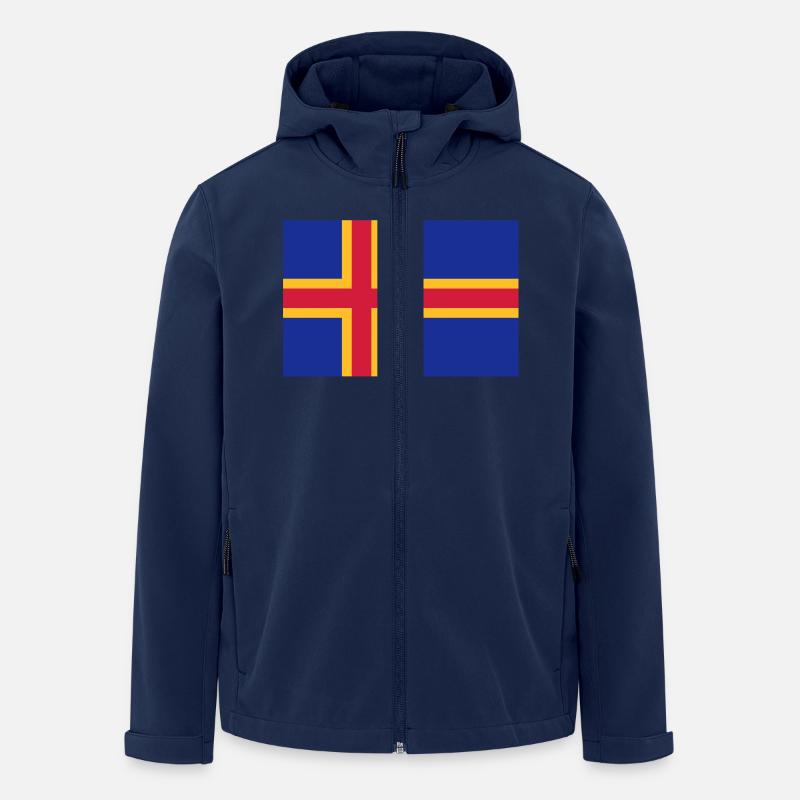 drapeau_aland - Men’s Recycled Softshell Jacket by Stanley/Stella - navy