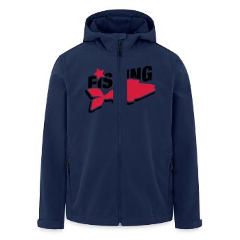 fishing_design_wo2 - Recycelte Männer Softshell-Jacke von Stanley/Stella - Navy - Vorne - AI Model Male 185 light (185cm)