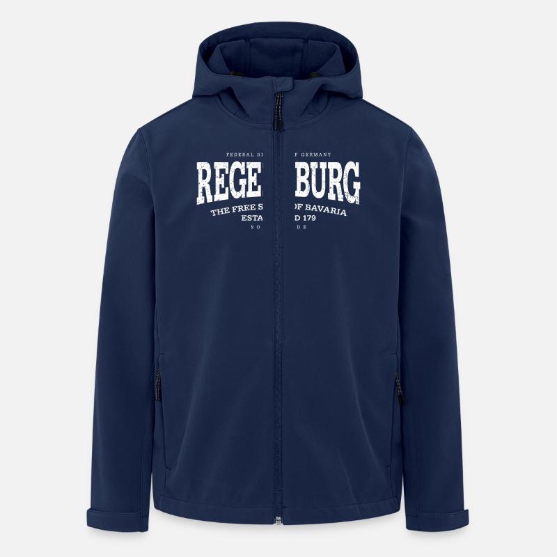 Regensburg (white oldstyle Edt. '13) - Recycelte Männer Softshell-Jacke von Stanley/Stella - Navy