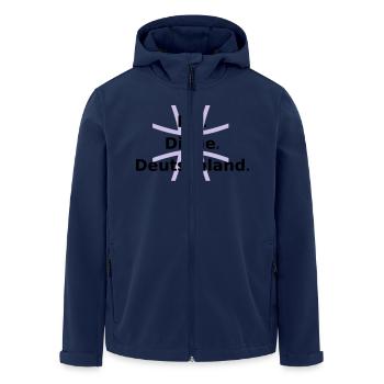 Ich. Diene. Deutschland. - Men’s Recycled Softshell Jacket by Stanley/Stella - navy - Front - AI Model Male 185 light (185cm)
