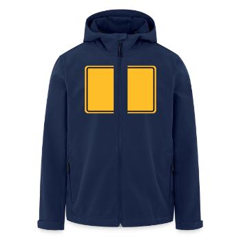 Ortsschild + Dein Text - Recycelte Männer Softshell-Jacke von Stanley/Stella - Navy - Vorne - AI Model Male 185 light (185cm)