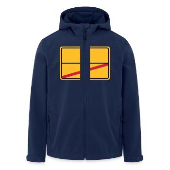 Ortsschild Ende - blanko - Recycelte Männer Softshell-Jacke von Stanley/Stella - Navy - Vorne - AI Model Male 185 light (185cm)