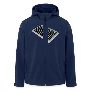 96 Well Plate / 96 Loch Platte - Recycelte Männer Softshell-Jacke von Stanley/Stella - Navy - Vorne - AI Model Male 185 light (185cm)